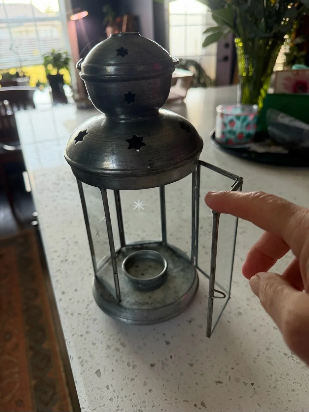 Metal Lantern Candle Holder